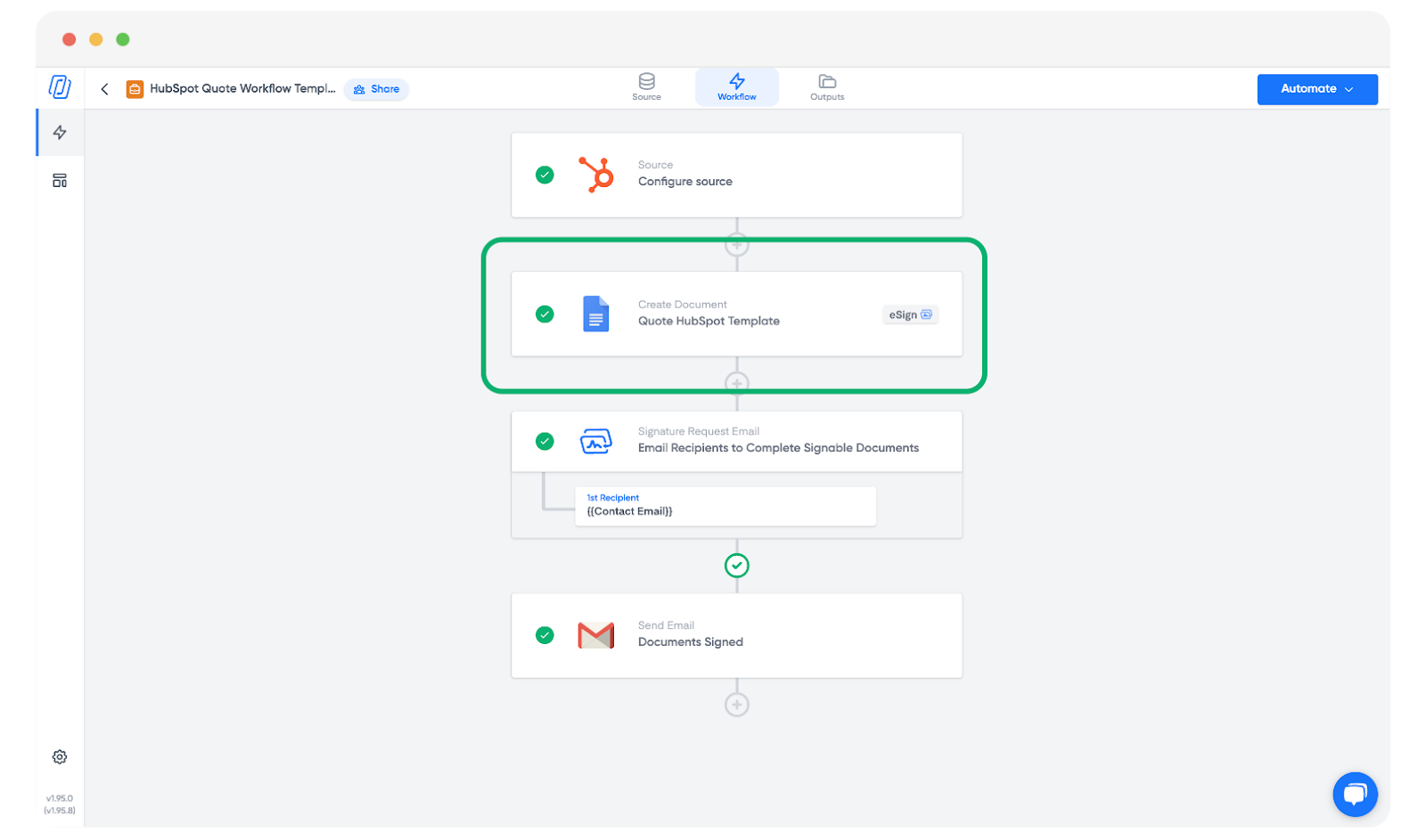 Tag formula evaluated inside a Portant document template
