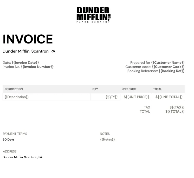 Free Invoice Template Sample