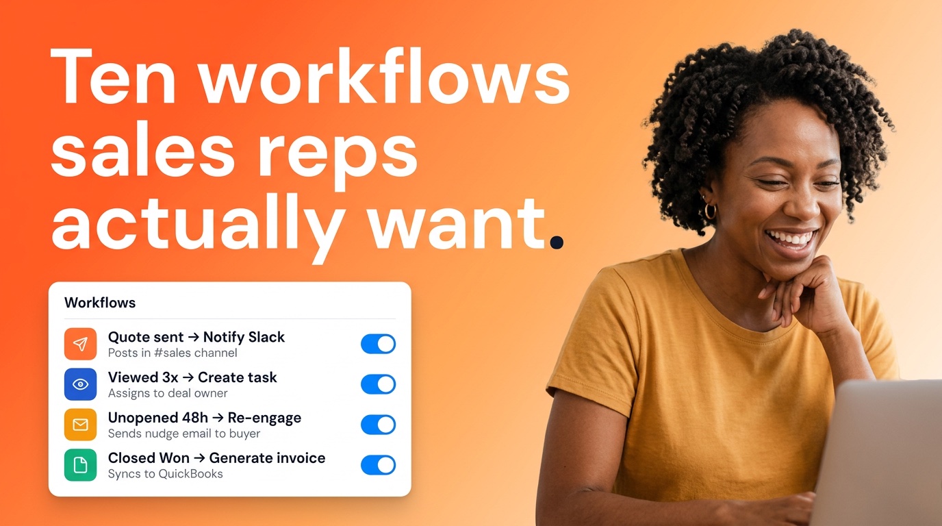 Cover illustration for 10 HubSpot workflows for sales documents that save reps hours every week